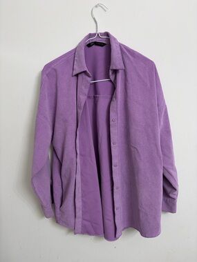 Zara Lavender Button-Down Shirt